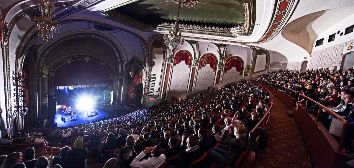 Interior shot of The Riverside Theater during a concert