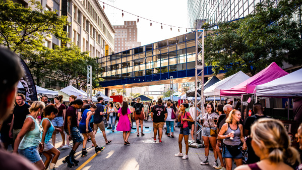 Street view of Westown Night Market