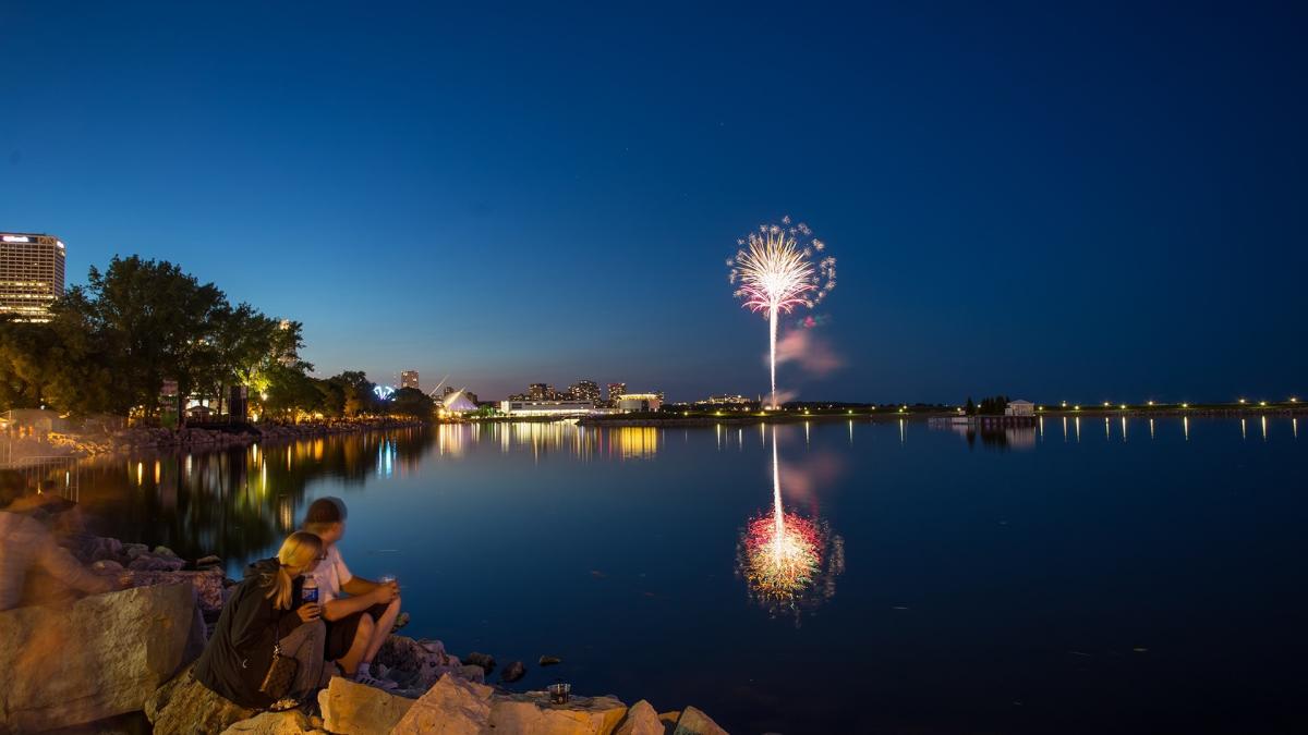 A shot of the July 3rd fireworks on the lakefront